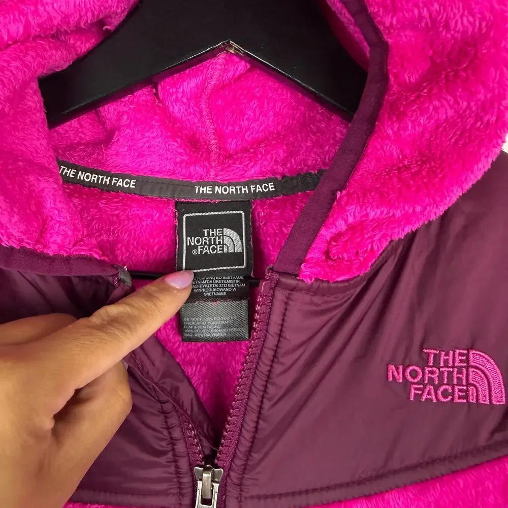 The North Face Girls Oso Fleece Jacket Fuchsia Pink Plush - L 14 16